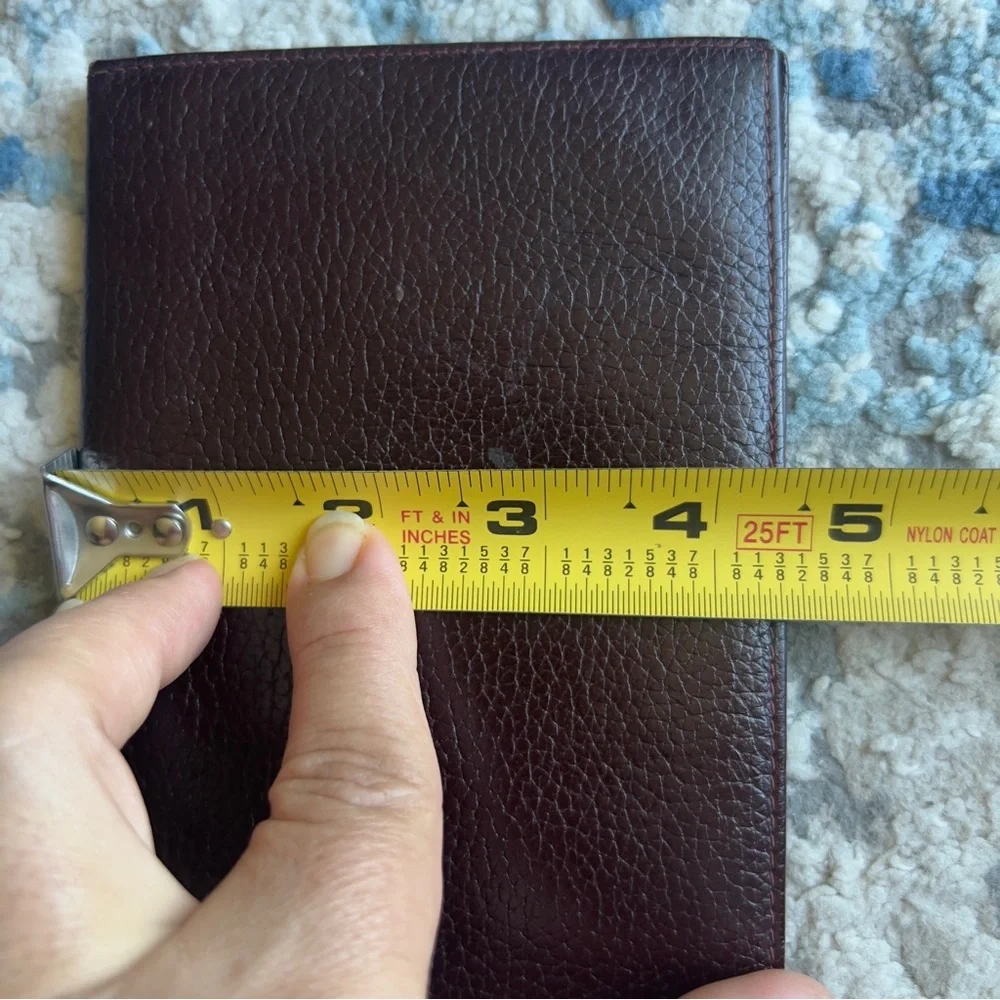 VTG GEG Dark Brown Calf skin Leather made in Spain large Card Holder